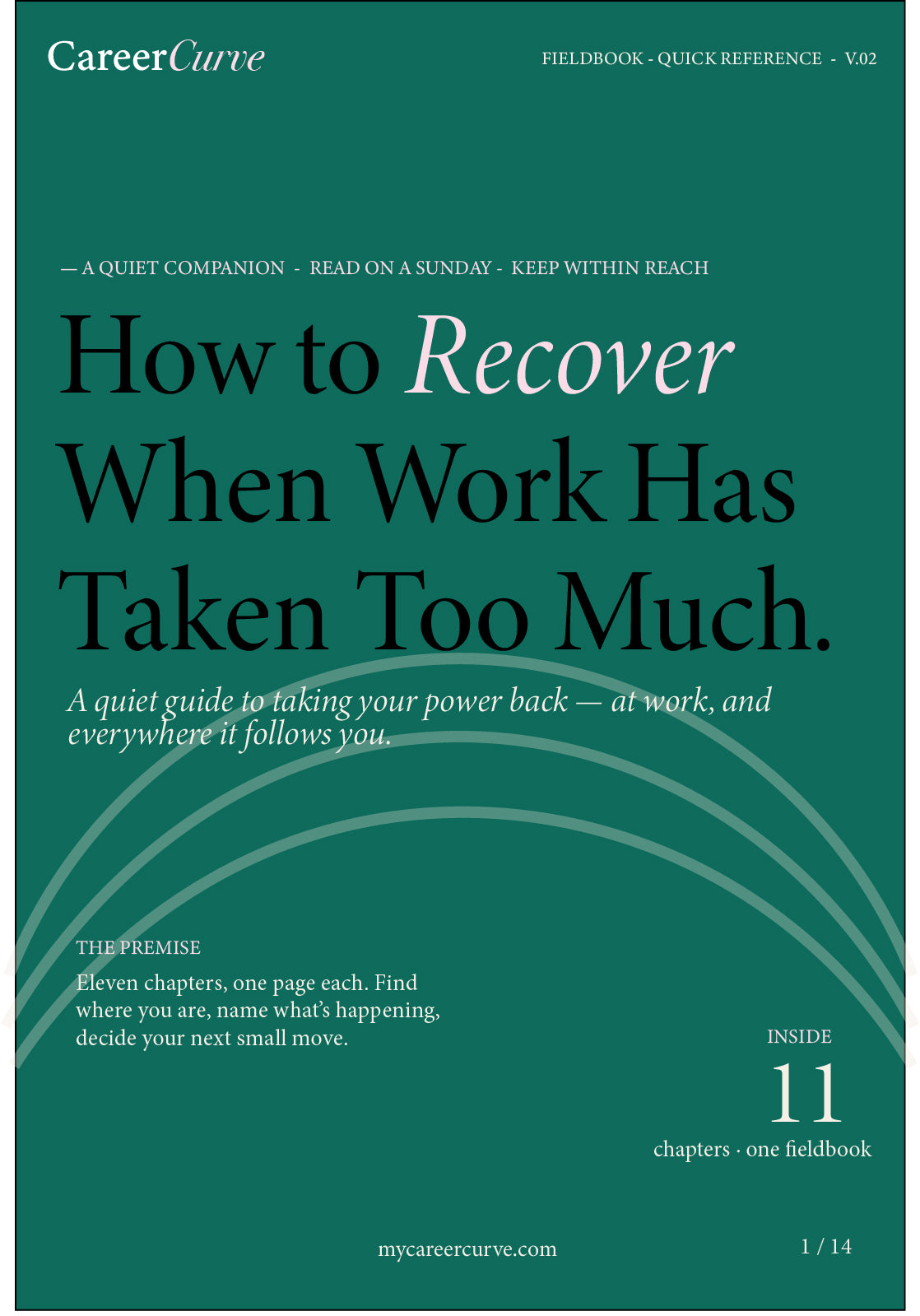How to Recover Quick Reference Guide: 11 Chapters, One Page Each